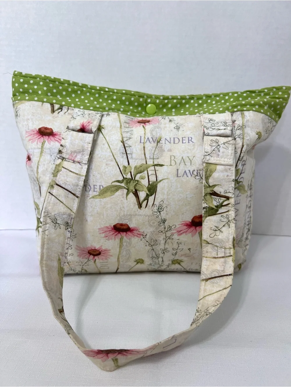Handmade Floral Herb Garden Girl Prairie Cottagecore Bloomcore Handbag Tote Bag